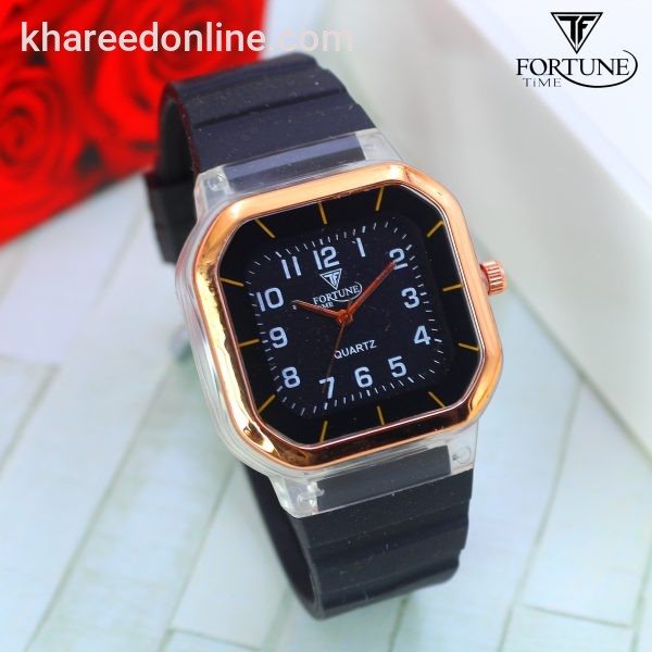 ( Without Box ) Time Worth Addidas Strap Square Wristwatches For Boys